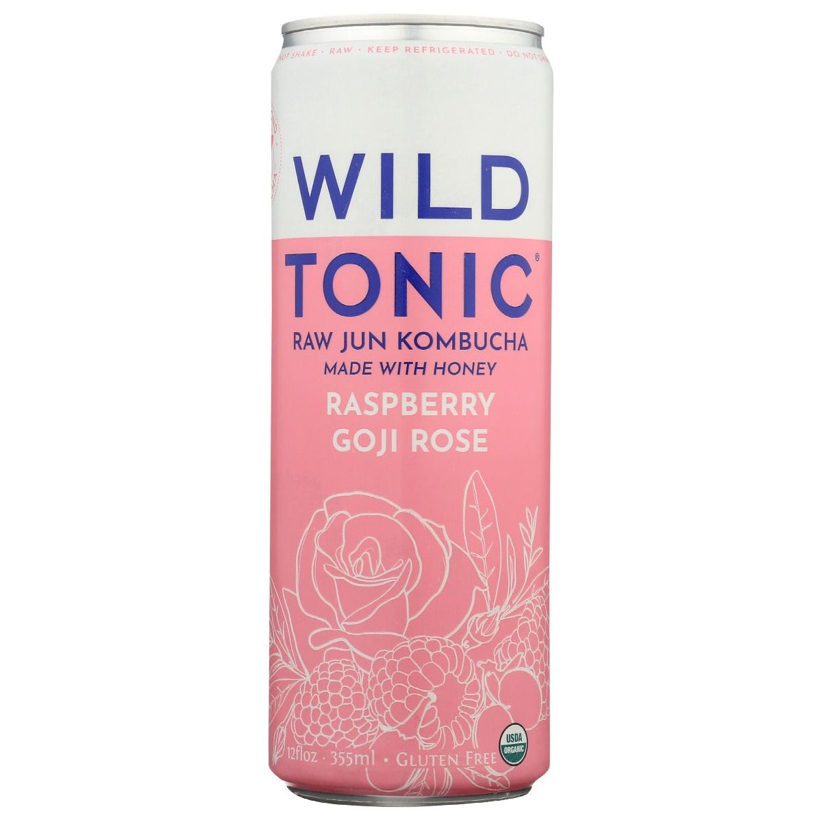 WILD TONIC: Kombucha Raspberry Goji Organic, 12 oz