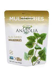 PURE ANATOLIA: Mulberries White Sun Dried, 5oz