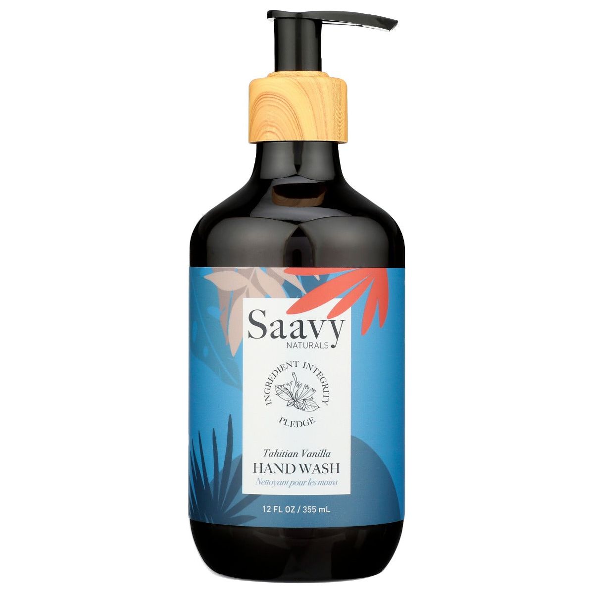SAAVY NATURALS: Hand Wash Vanilla Tahitian, 12 fo
