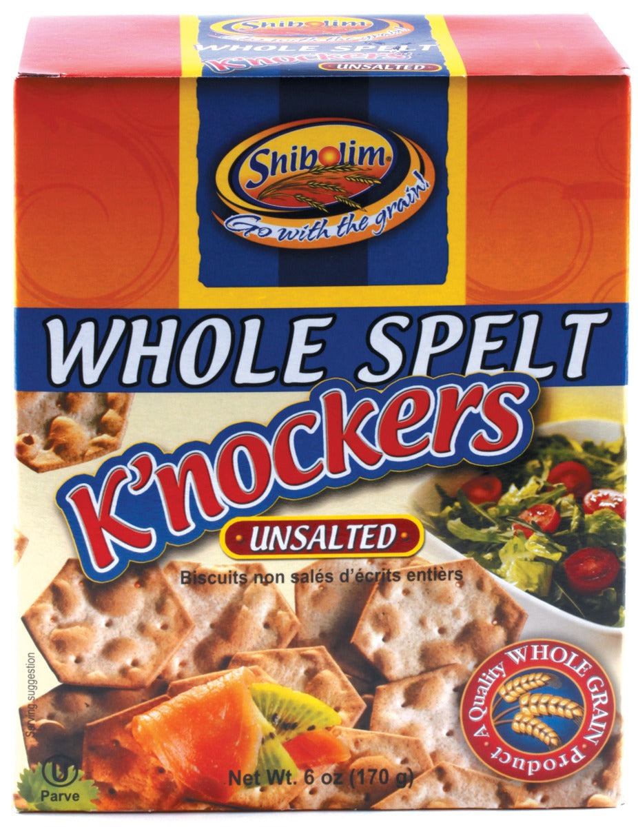 SHIBOLIM: Spelt Unsalted Knockers, 6 oz