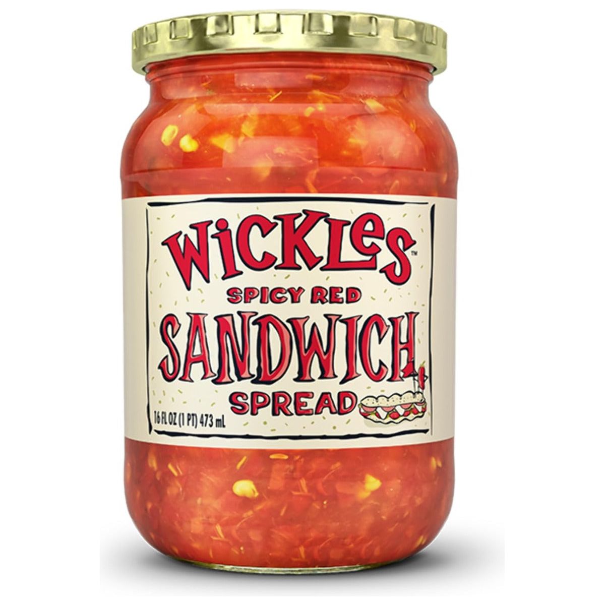 WICKLES: Sandwich Sprd Spicy Red, 16 oz