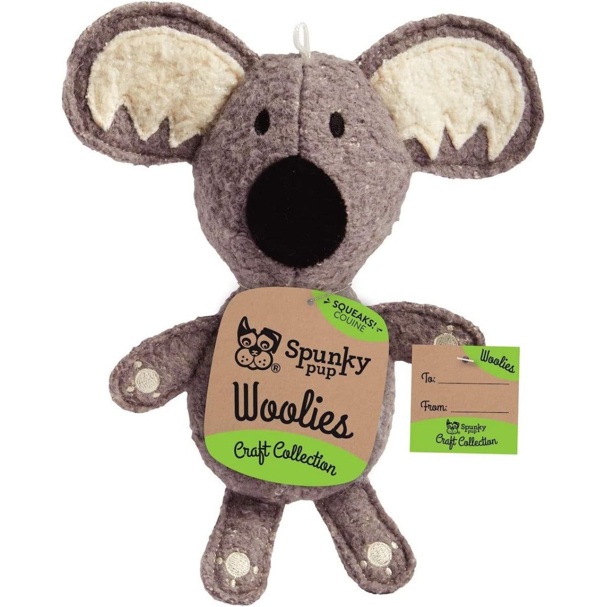 SPUNKY PUP: Woolies Dog Toy Koala, 1 ea