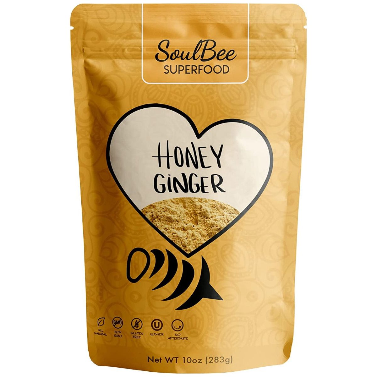 SOUL BEE: Honey Ginger Powder Instant Tea, 10 oz