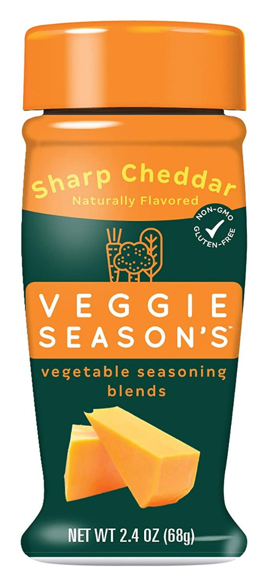 VEGGIE SEASONS: Sharp Cheddar Vegetable Seasoning Blends, 2.4 oz