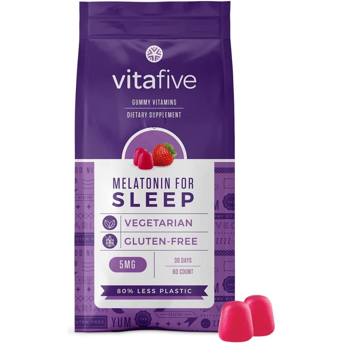VITAFIVE: Melatonin For Sleep Gummies, 60 pc