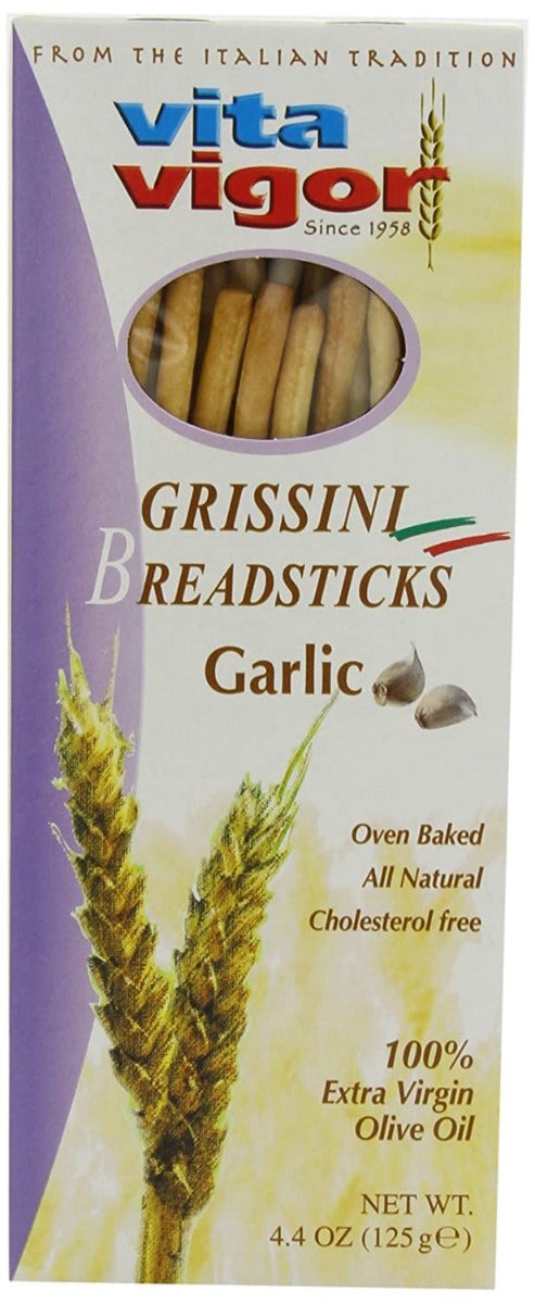 VITA VIGOR: Grissini Garlic Breadsticks, 4.4 oz