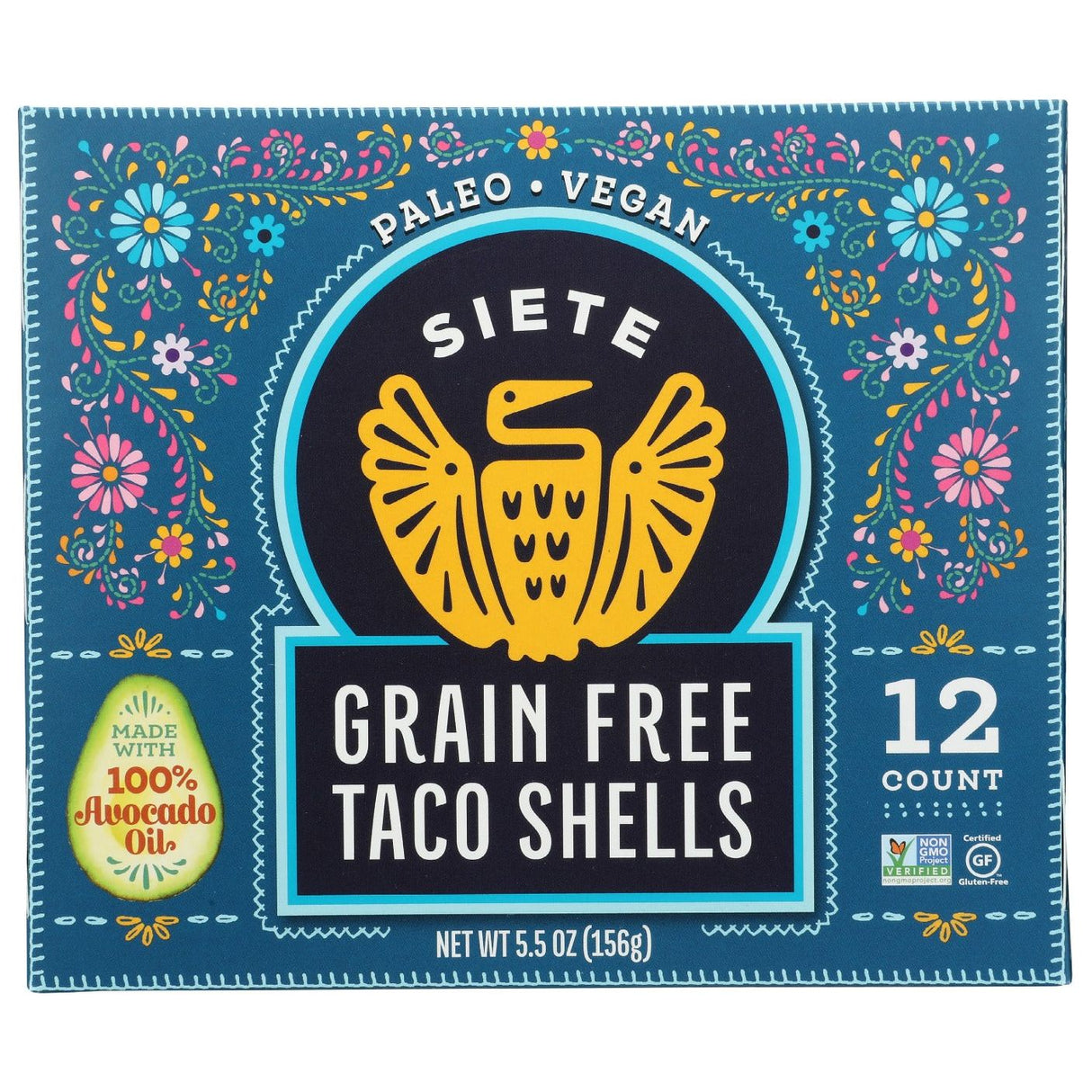 SIETE: Shells Taco Grain Free, 5.5 oz