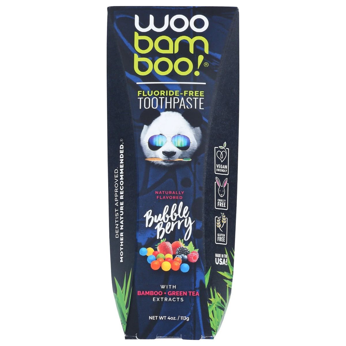 WOOBAMBOO: Toothpaste Bubble Berry, 4 oz