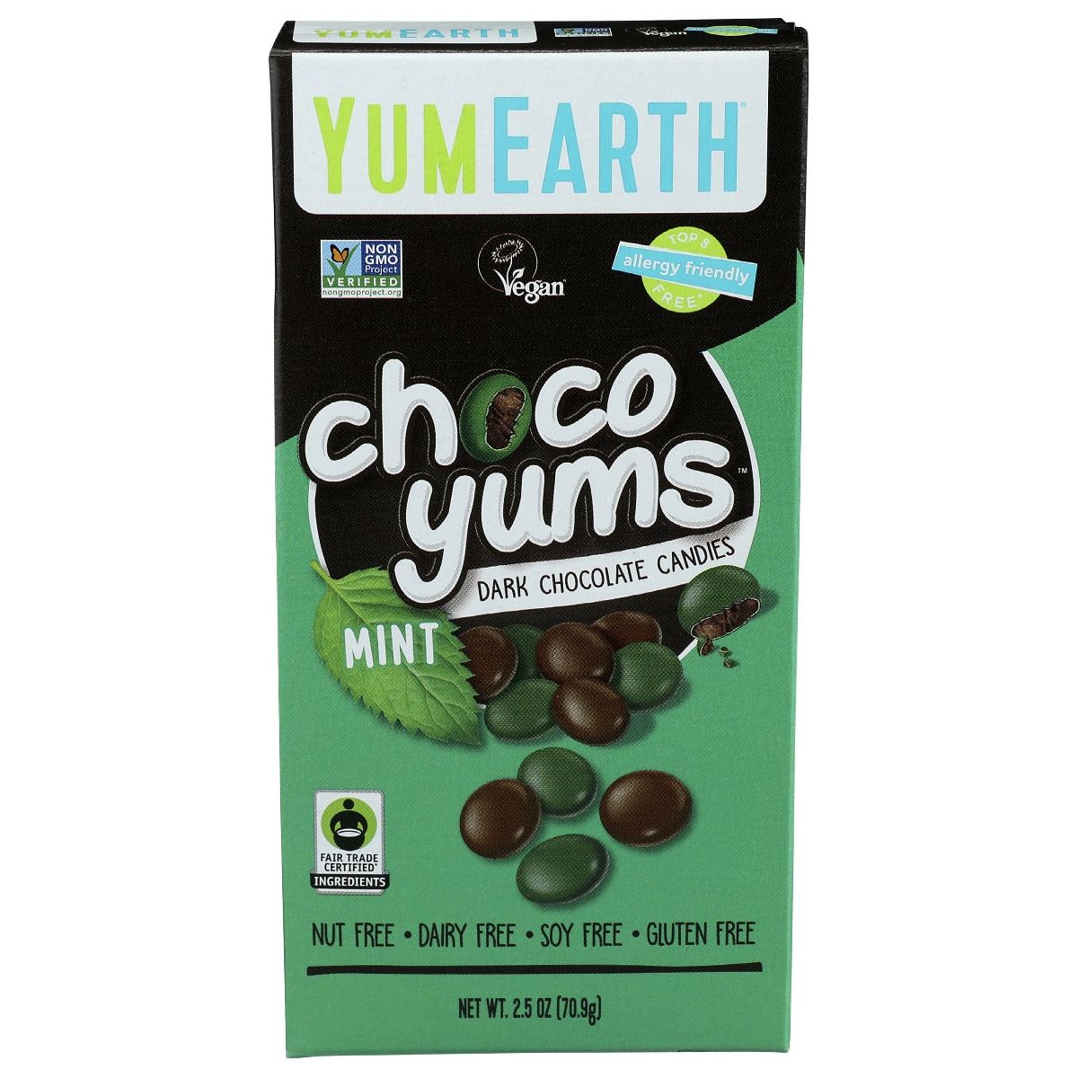 YUMEARTH: Mint Choco Yums Chocolate Candies, 2.5 oz
