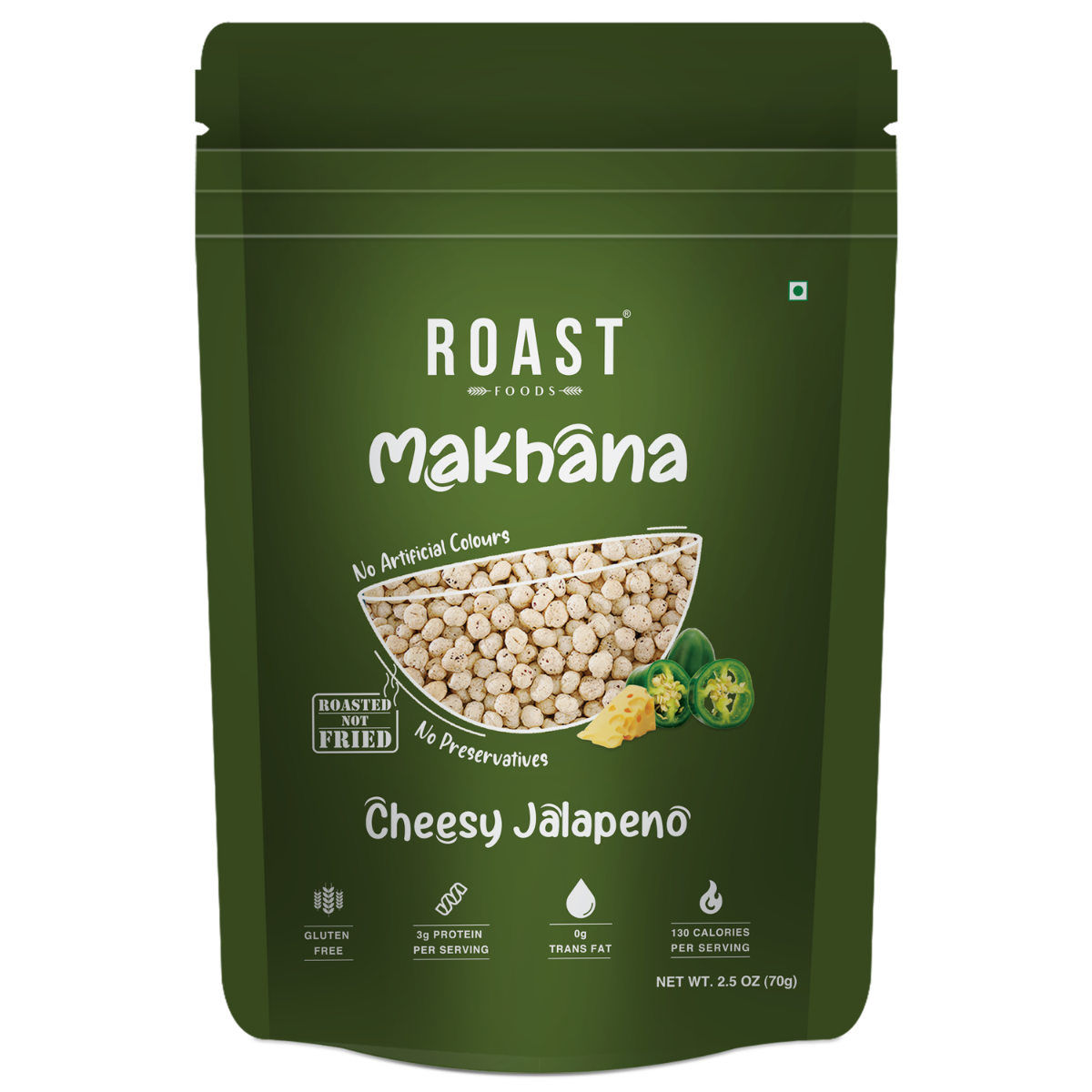 ROAST FOODS: Foxnuts Jalapeno Cheesy, 2.5 oz