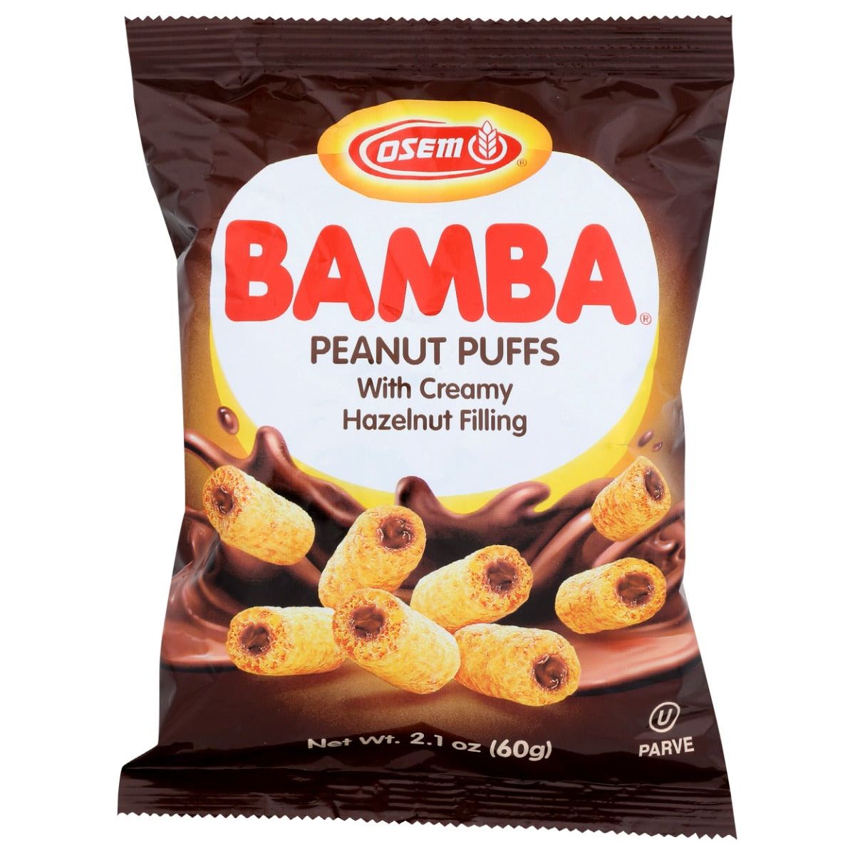 OSEM: Bamba Peanut Puffs With Creamy Hazelnut Filling, 2.1 oz