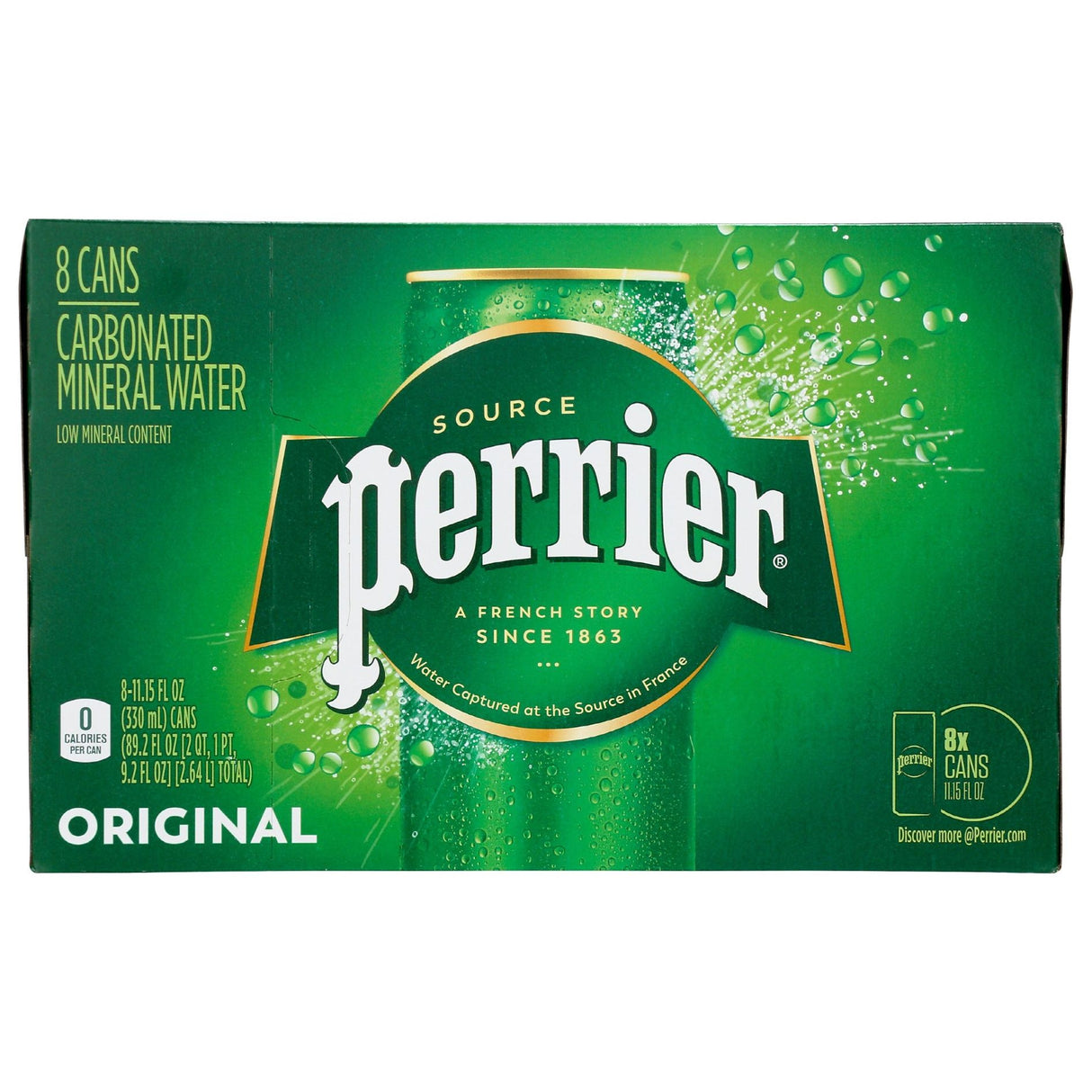 PERRIER: Original Sparkling Water 8Pk, 89.2 fo