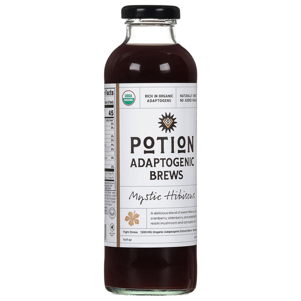 POTION ADAPTOGENIC BREWS: Mystic Hibiscus Beverage, 16 fo