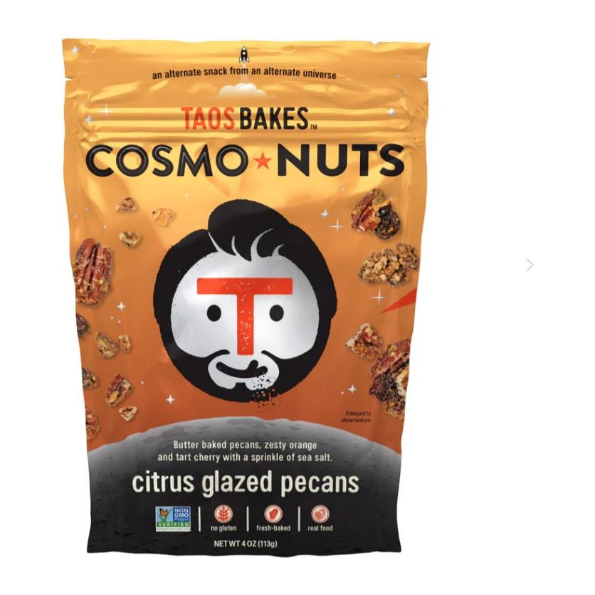 TAOS BAKES: Cosmo Nuts Citrus Glazed Pecans, 4 oz