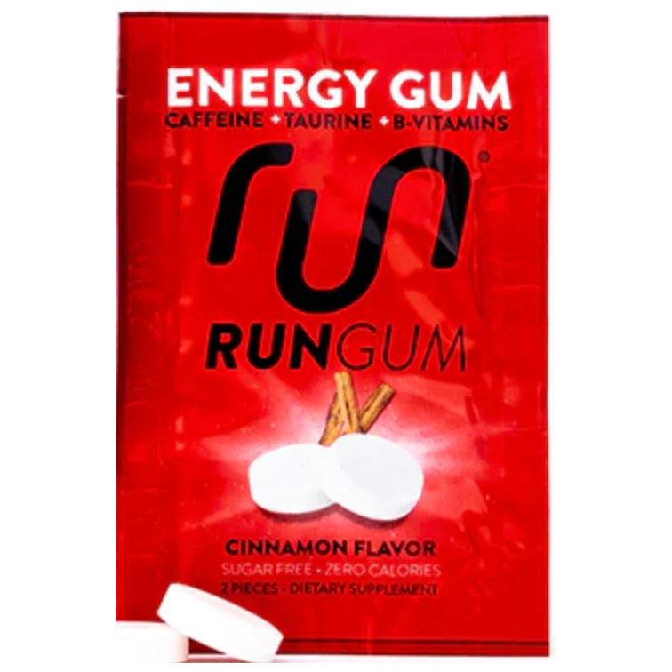 RUN GUM: Cinnamon Energy Gum, 1 pk