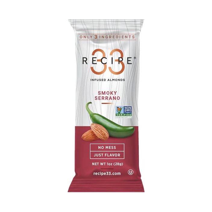 RECIPE 33: Infused Almonds Smoky Serrano, 1 oz