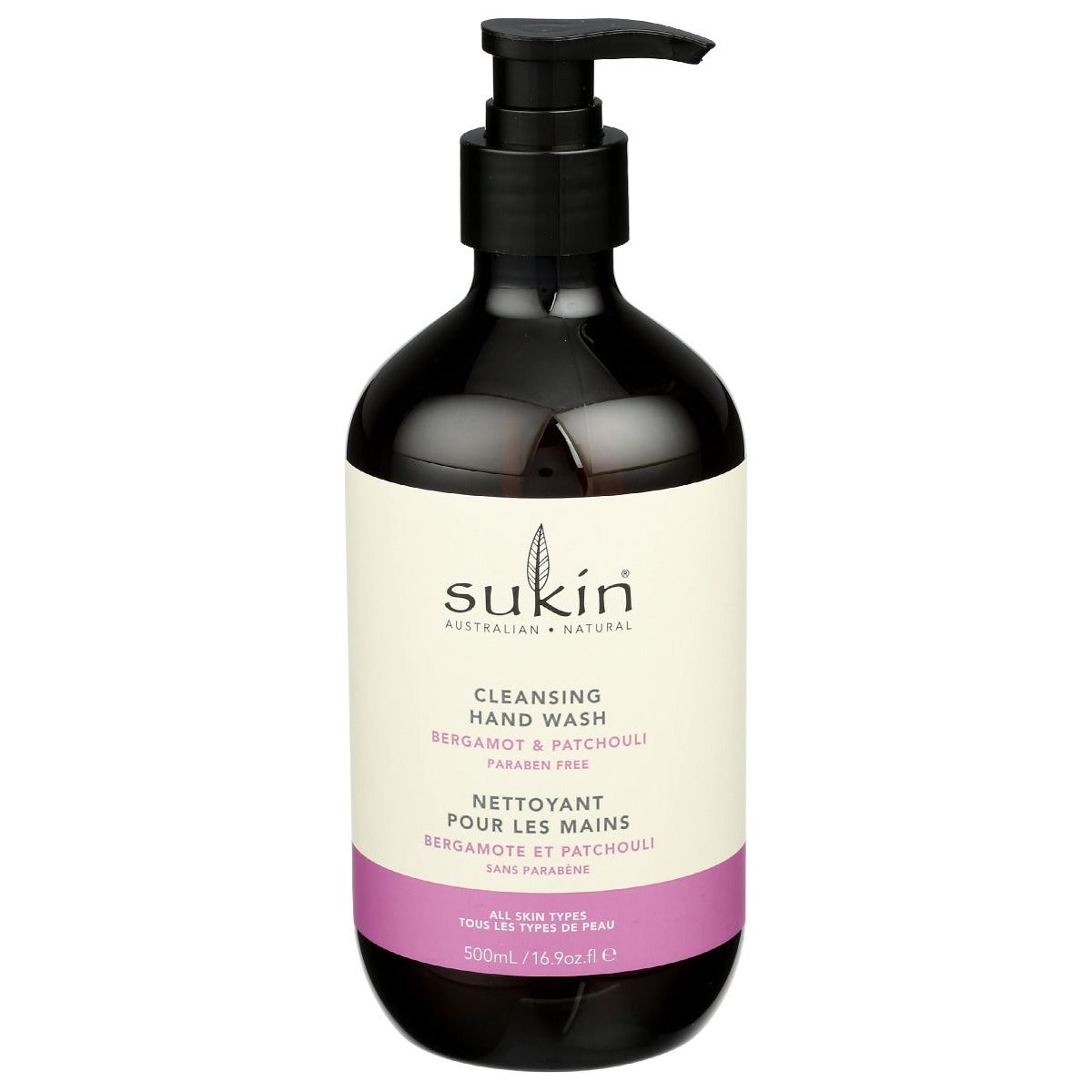 SUKIN: Bergamot Patchouli Cleansing Hand Wash, 16.9 fo