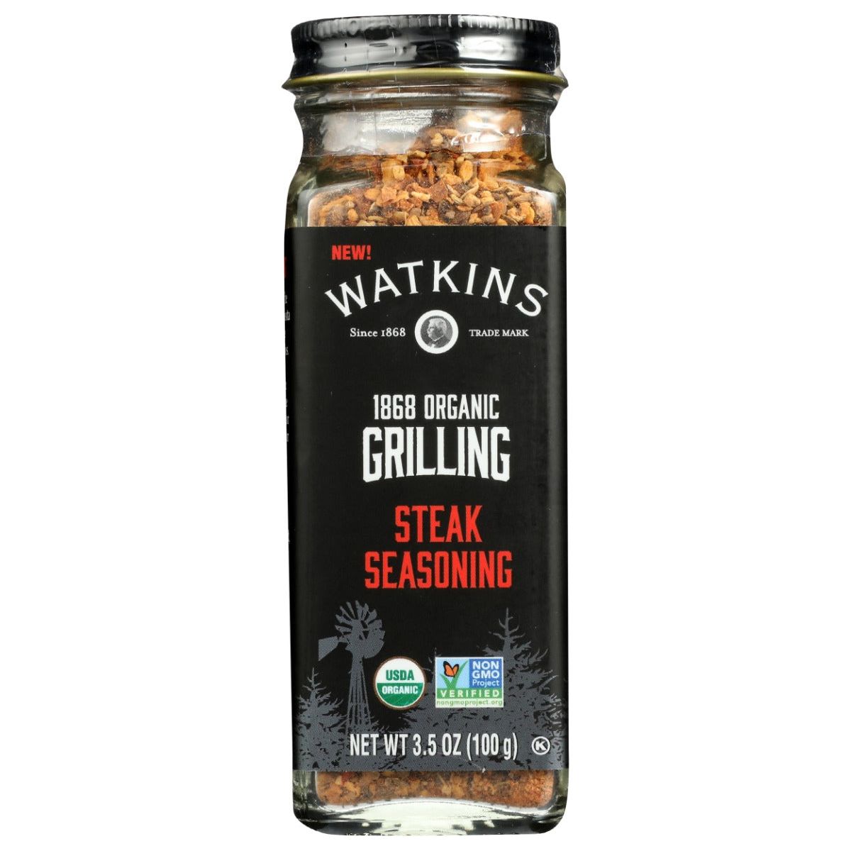 WATKINS: 1868 Organic Grilling Steak Seasoning, 3.5 oz