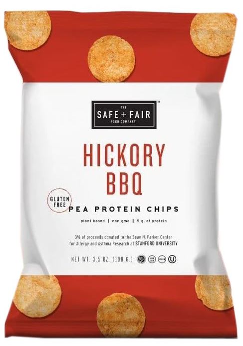 THE SAFE AND FAIR FOOD COMPANY: Hickory Bbq Pea Protein Chips, 3.5 oz