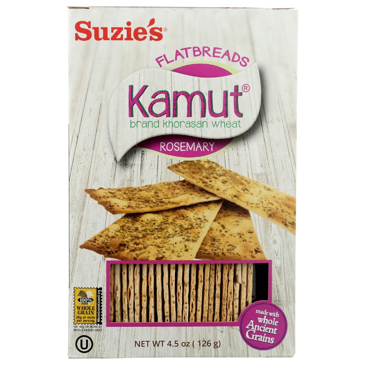 SUZIES: Kamut Rosemary Flatbread, 4.5 oz