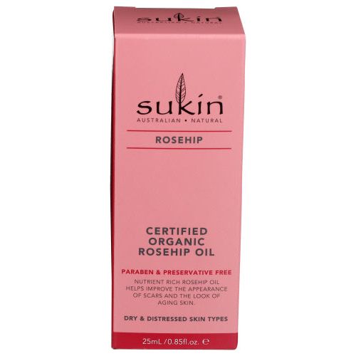 SUKIN: Certified Organic Rosehip Oil, 0.85 fo