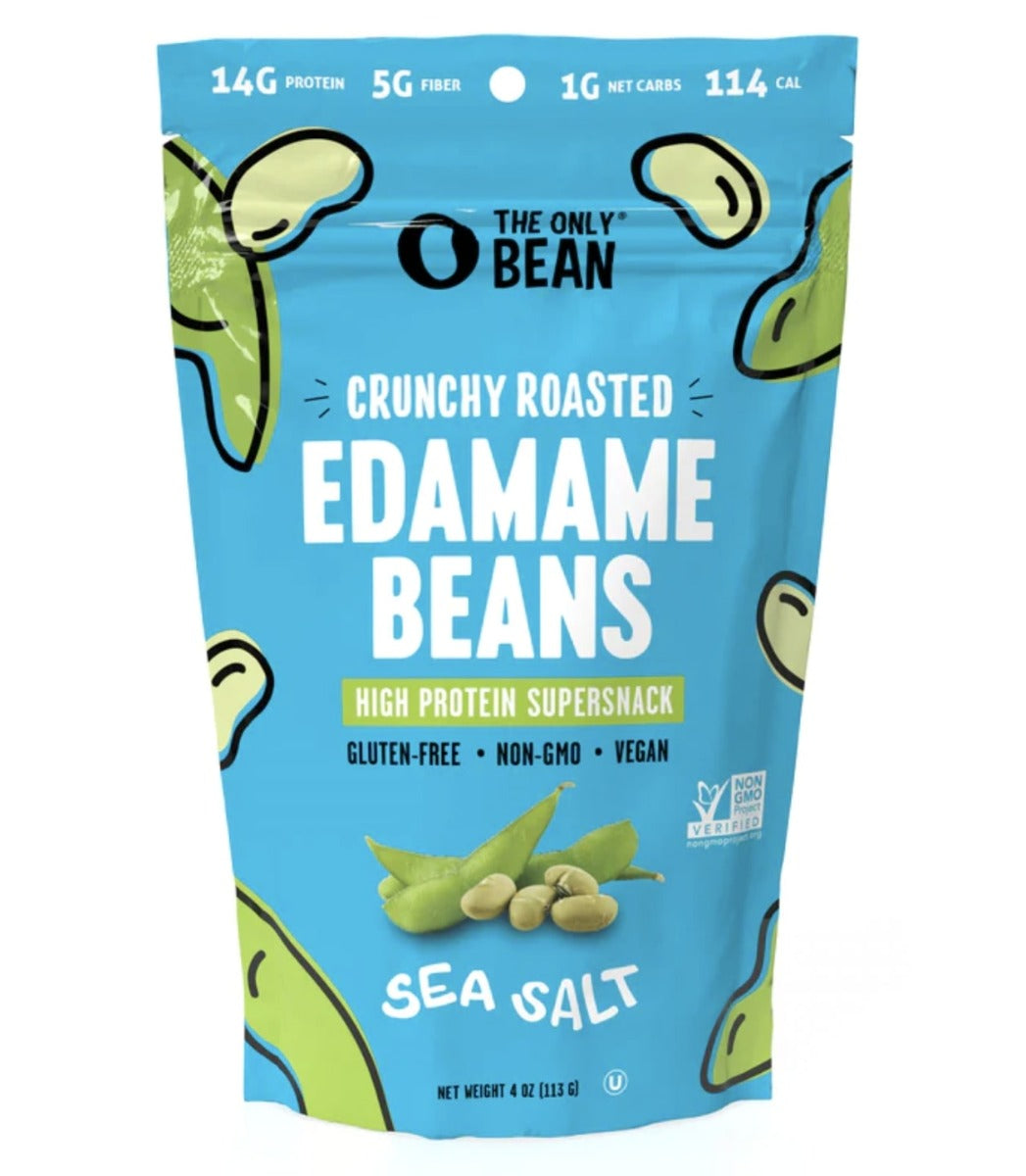 THE ONLY BEAN: Edamame Roasted Crunchy Sea Salt, 4 oz