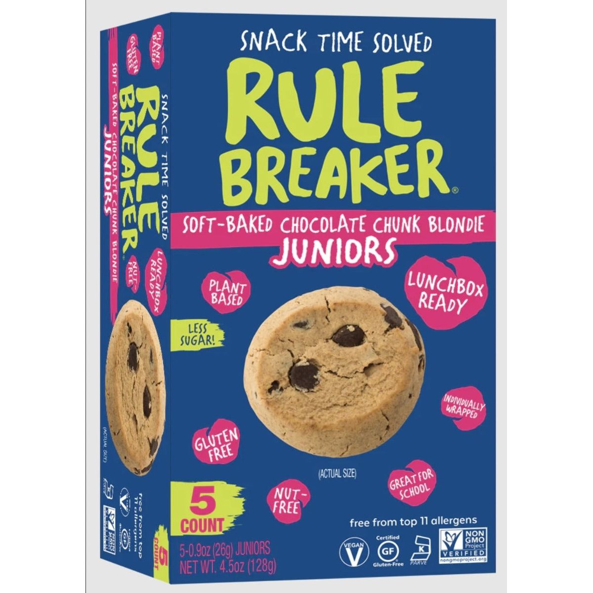 RULE BREAKER SNACKS: Cookies Chickpea Choc Chun, 4.5 oz