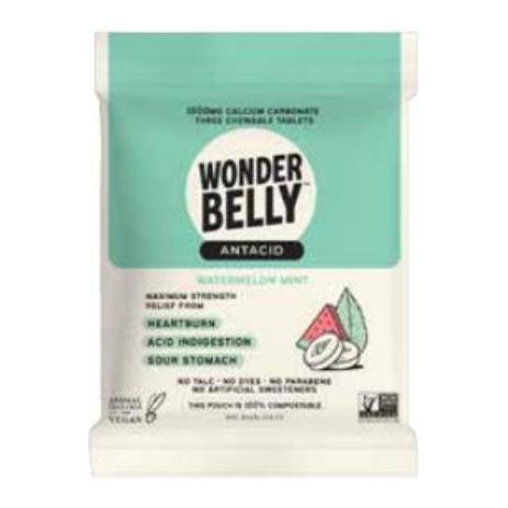 WONDERBELLY: Antacid Watermelon Pkt, 3 pc