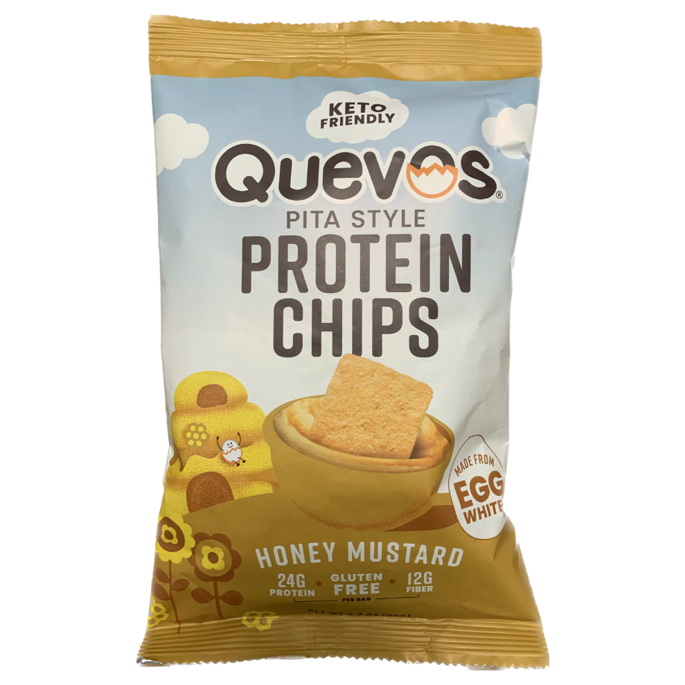 QUEVOS: Pita Protein Hny Mustard, 3.2 OZ