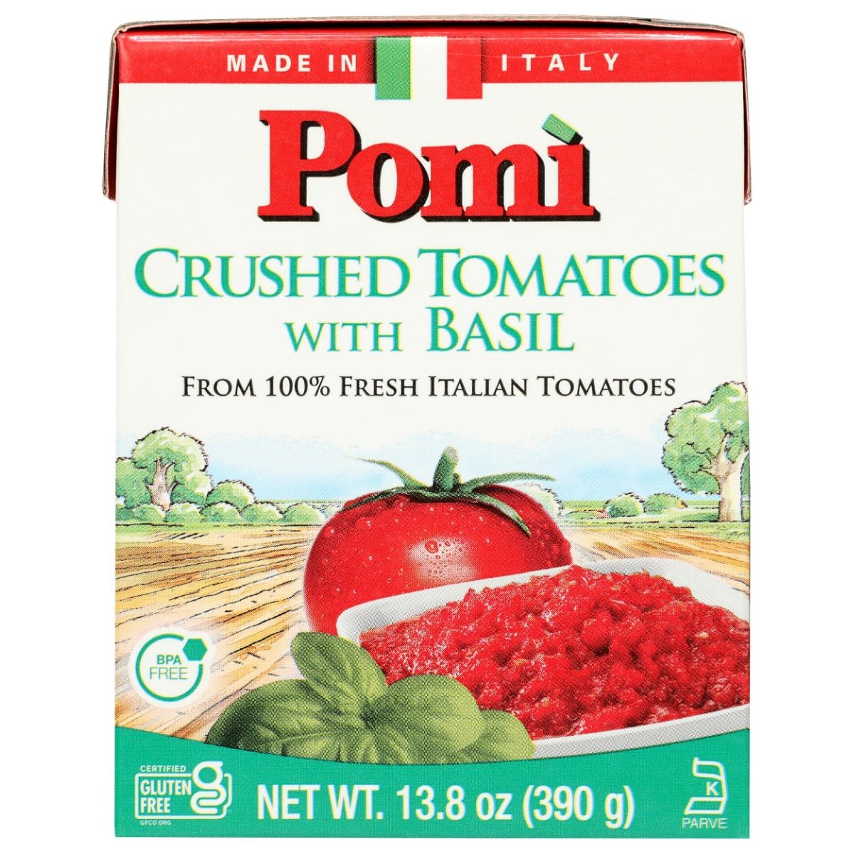 POMI: Crushed Tomatoes with Basil, 13.8 oz