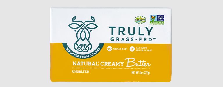TRULY GRASS FED: Unsalted Creamy Natural Butter, 8 oz