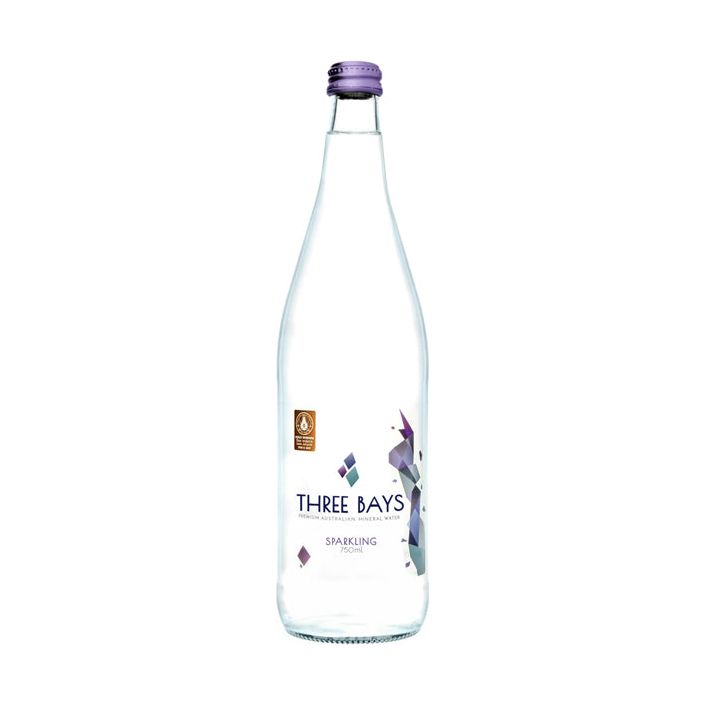 THREE BAYS MINERAL WATER: Sparkling Mineral Water, 25 fo