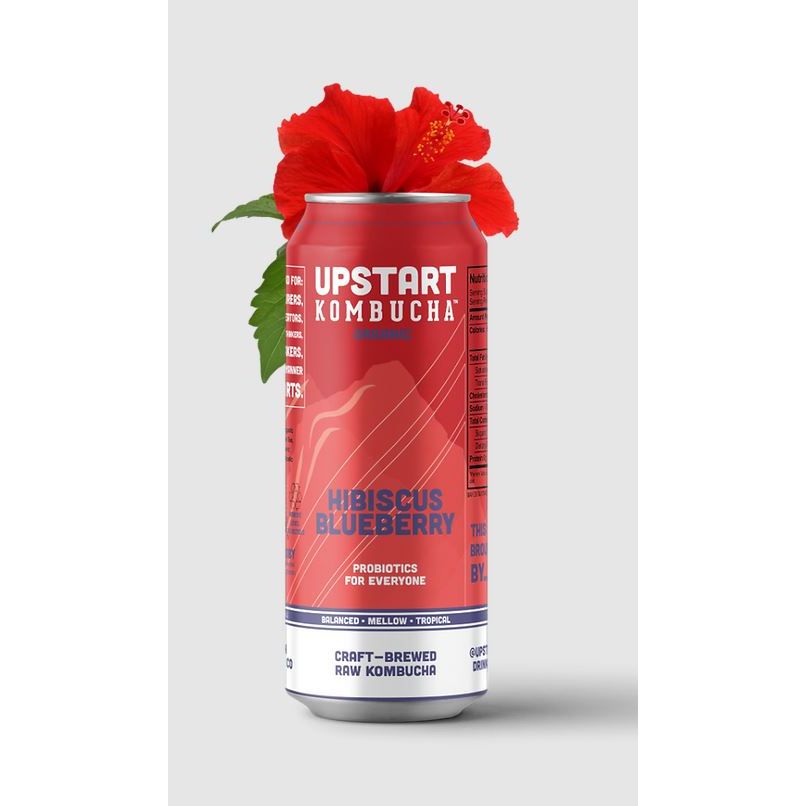 UPSTART KOMBUCHA: Hibiscus Blueberry Kombucha, 12 oz