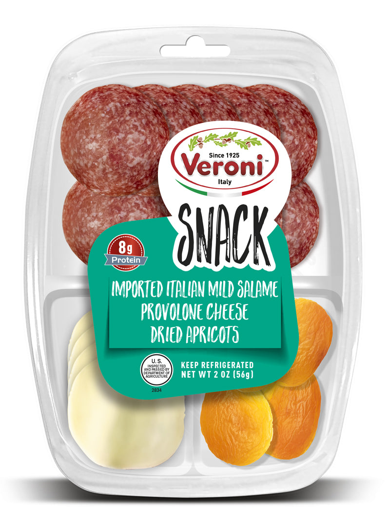 VERONI: Salame Provolone Cheese And Dried Apricot, 2 oz