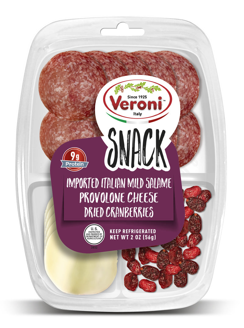 VERONI: Salame Provolone Cheese And Dried Cranberries, 2 oz