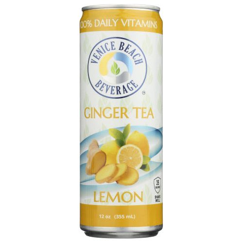 VENICE BEACH BEVERAGE: Ginger and Lemon Vitamin Iced Tea, 12 fo