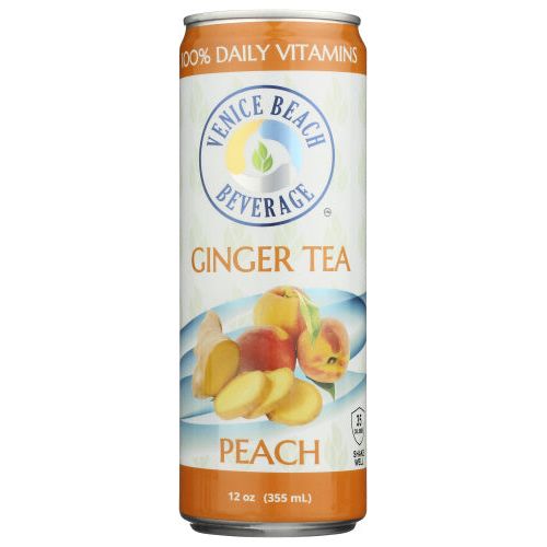 VENICE BEACH BEVERAGE: Ginger and Peach Vitamin Iced Tea, 12 fo