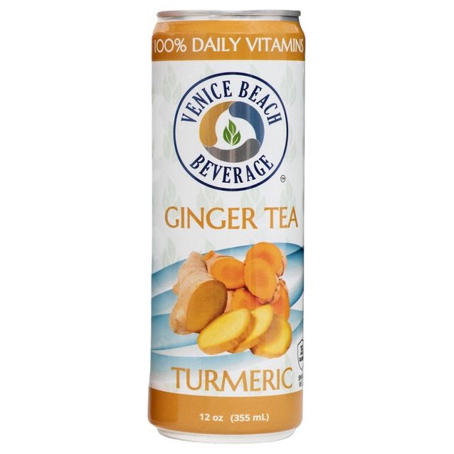 VENICE BEACH BEVERAGE: Ginger and Turmeric Vitamin Iced Tea, 12 fo