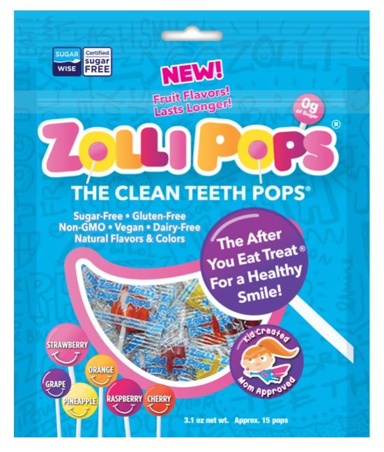 ZOLLIPOPS: Assorted Fruit Lollipops, 3.1 oz