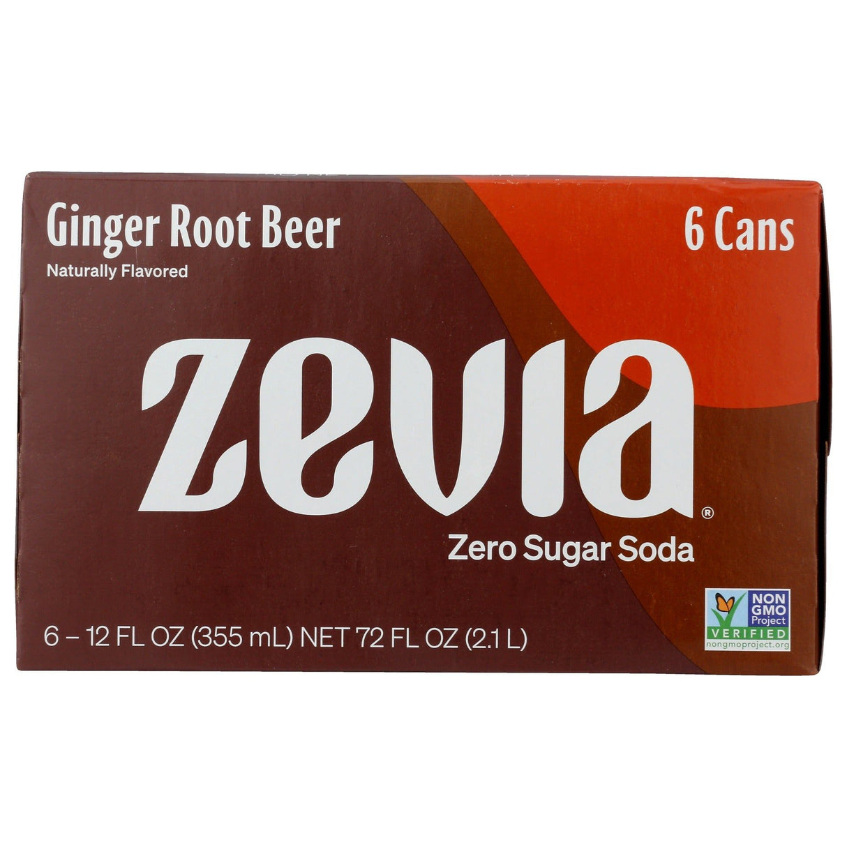 ZEVIA: Ginger Root Beer Soda 6Pk, 72 fo