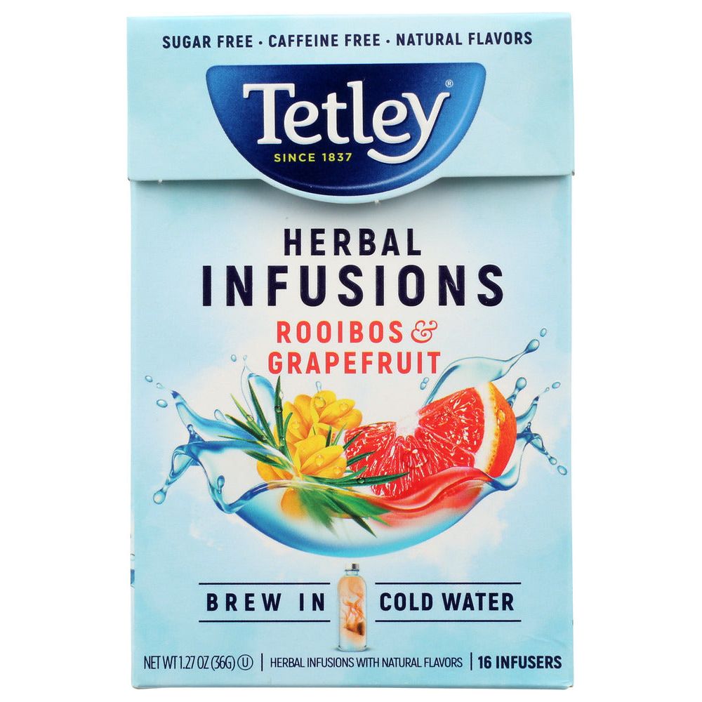 TETLEY: Tea Rooibos Grapefruit, 16 ea