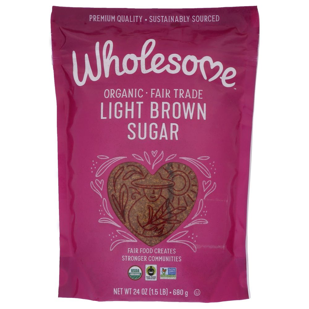 WHOLESOME SWEETENERS: Organic Light Brown Sugar, 24 oz