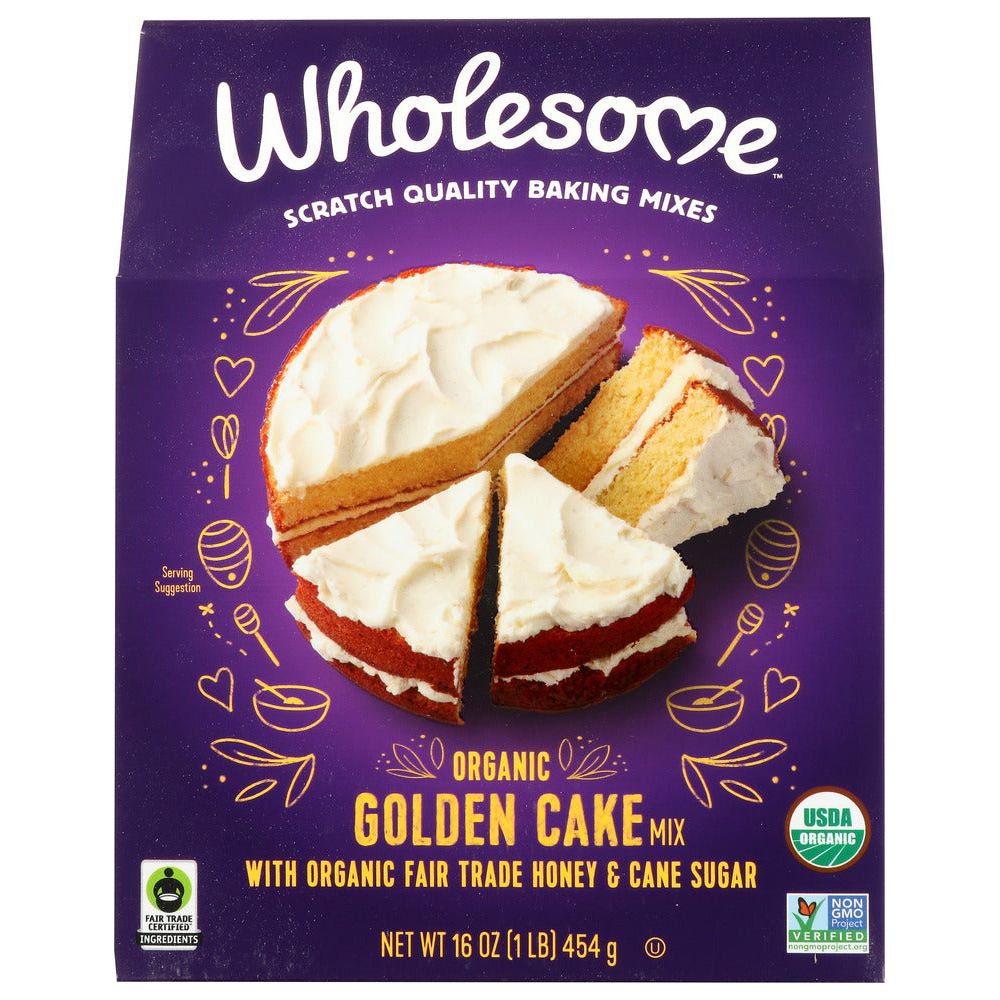 WHOLESOME: Mix Cake Golden, 16 oz