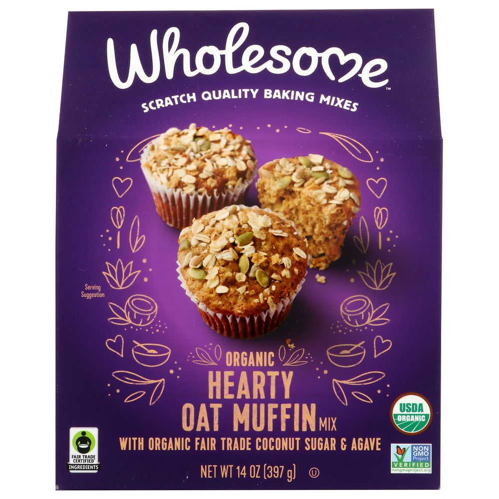 WHOLESOME: Mix Muffin Hearty Oat, 14 oz