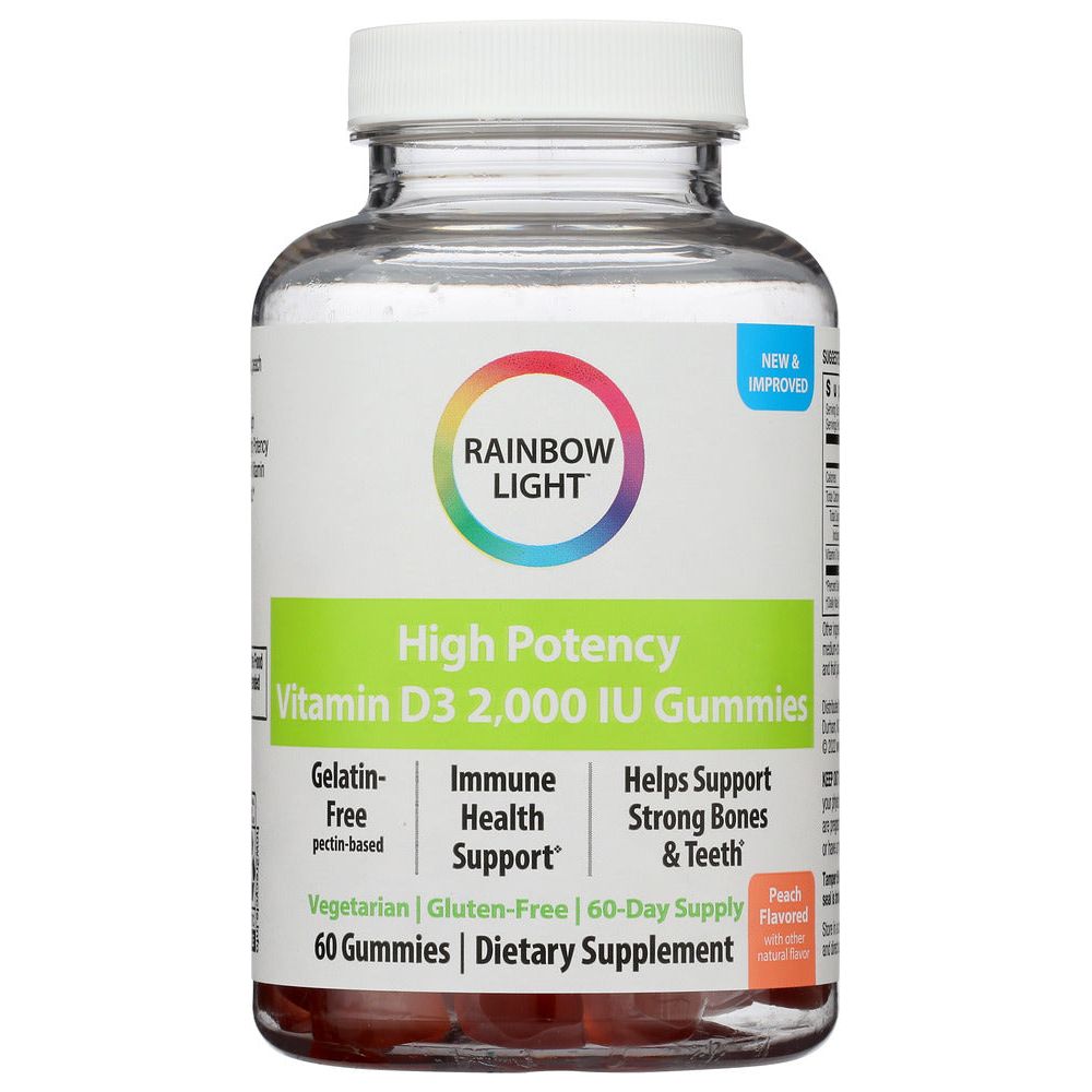 RAINBOW LIGHT: High Potency Vitamin D3 2000 IU Gummies, 60 pc