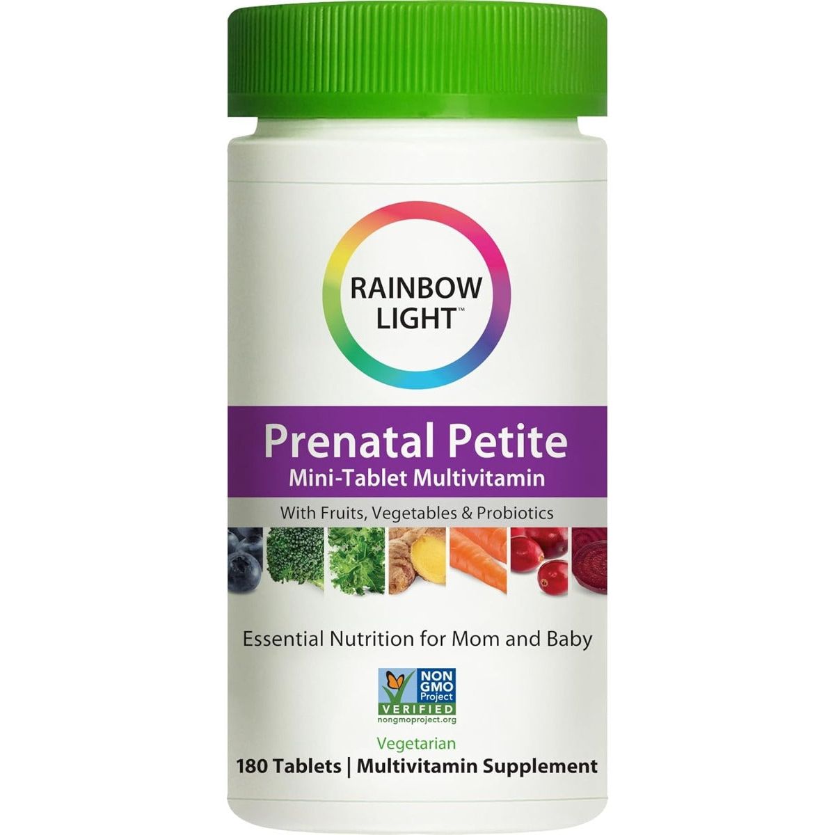RAINBOW LIGHT VIBRANCE: Prenatal Petite Mini-Tab Multivitamin, 180 tb