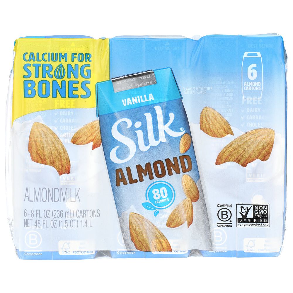 SILK: Vanilla Almond Milk 6 count, 48 oz
