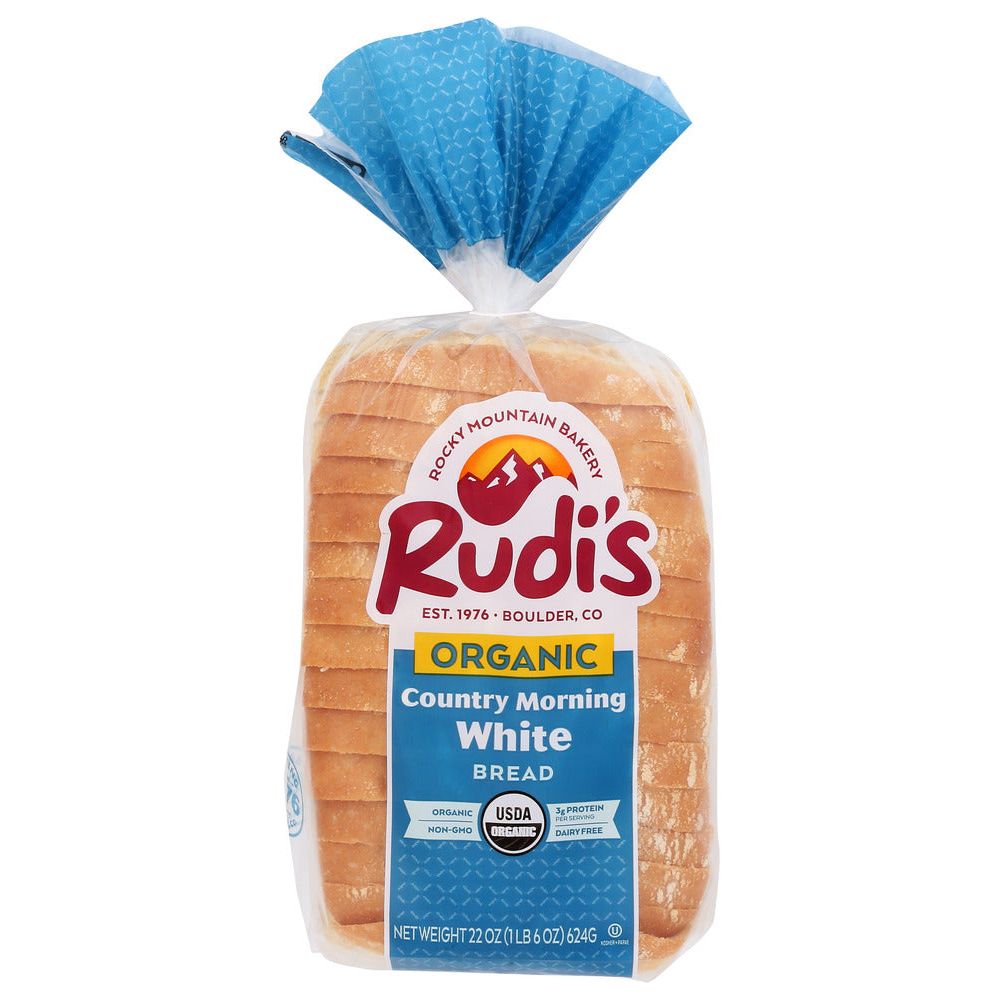 RUDIS: Organic Bakery Organic Country Morning White Bread, 22 oz