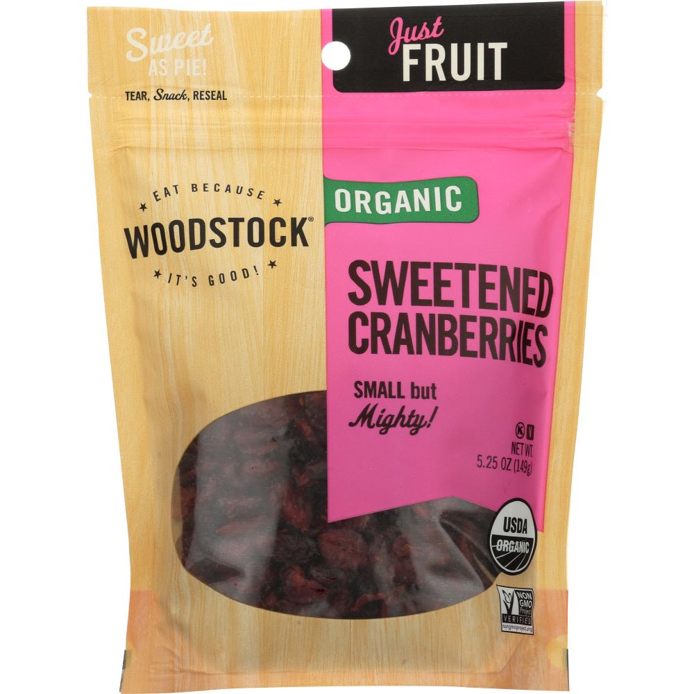 WOODSTOCK: Cranberries Sweet Dried, 5.25 OZ