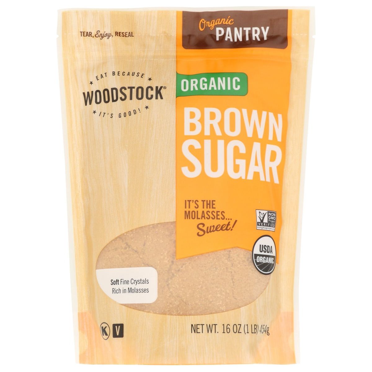 WOODSTOCK: Brown Sugar Organic Sweet, 16 oz